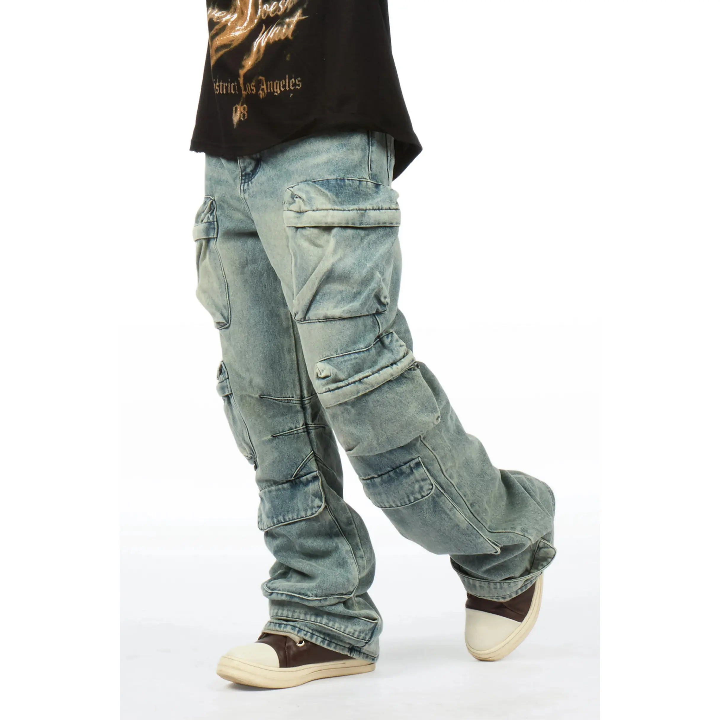 パンツ 90s freaks denim cargo pants sk8 sk8 archive jeans - TikTok Shop