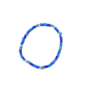 Corner Coven Handmade Blue Beaded Friendship Bracelet Set of 2 Symbol of Resistance & Unity for Democrat Blue Wave Support