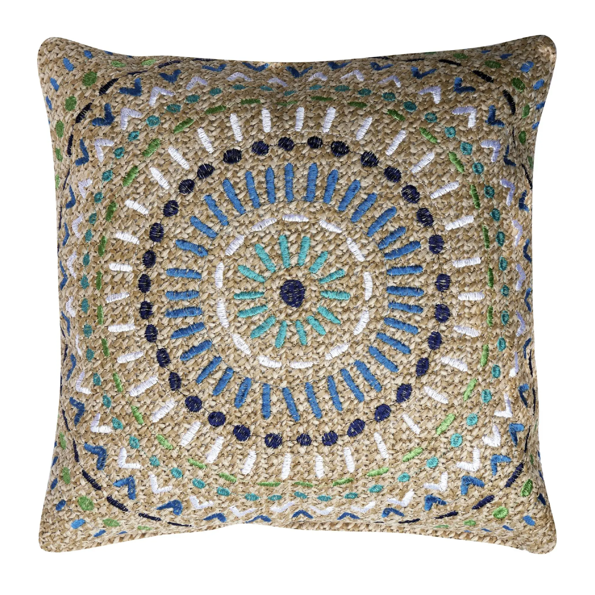 Raffia Medallion Poolside Toss Pillow (Two-pack)
