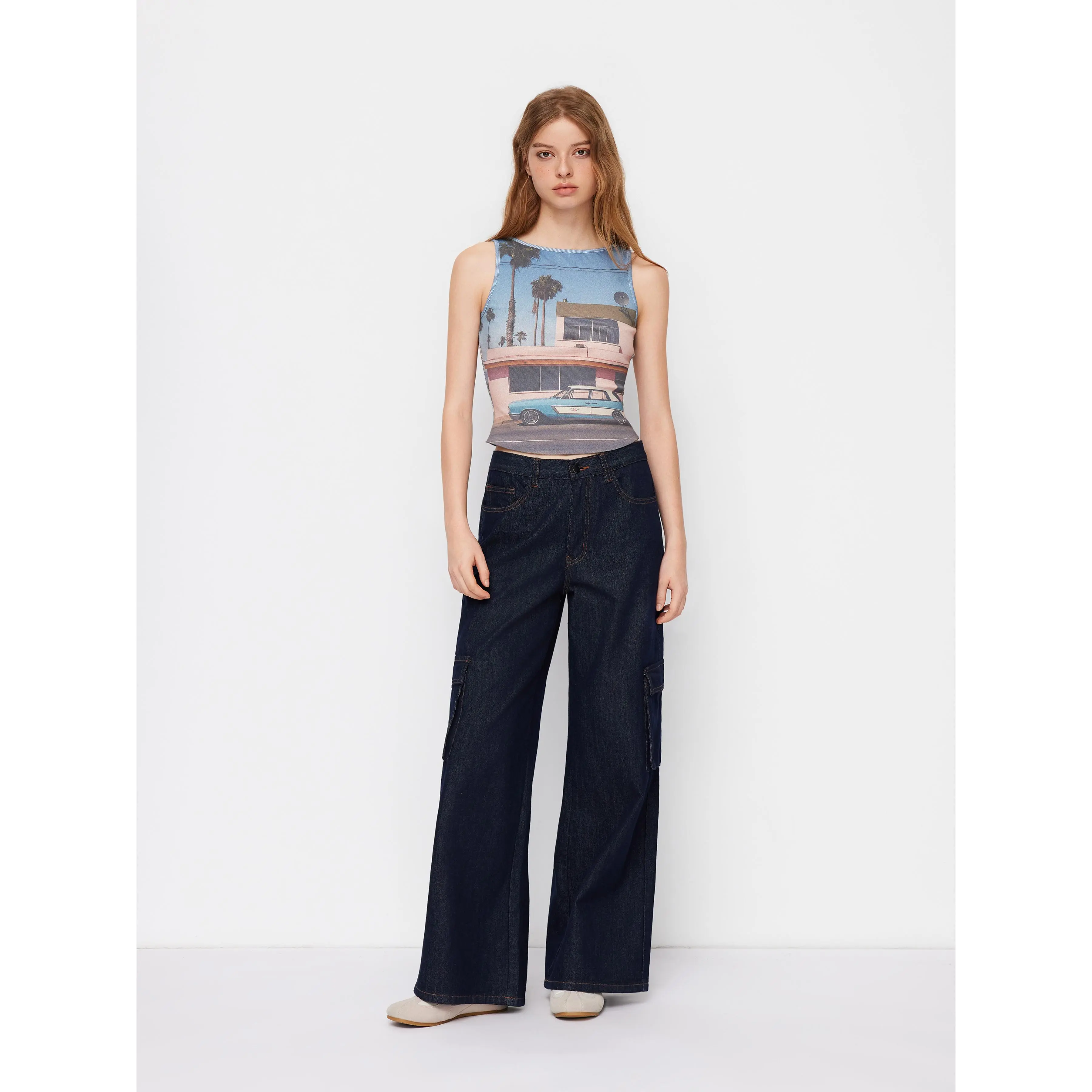 Cider Cotton-blend Boat Neck Graphic Tank Top SummerWins - TikTok Shop