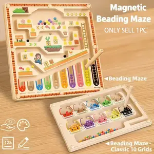 Magnetic Color Sorting Maze Puzzle Board, Fine Motor Skills Toy for Kids, Educational Activity Game for Boys and Girls, Fun Learning Tool