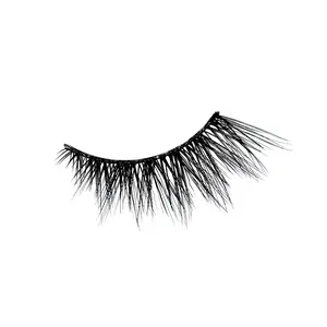House of Lashes Iconic Lite Demi Half Lash Cat-Eye Flare Makeup Eyelash Extension Look Wispy Faux Mink Medium Volume Spiky Texture 24mm Band Length