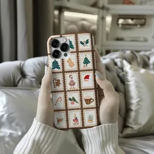 Christmas Phone Case Retro Postage Stamp case Festive Design for Holiday Spirit IPhone 17 16 15 14 13 12 11 Pro Max Case