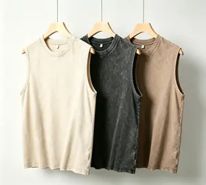3 Pack Vintage Washed Sleeveless Tank Tops For Men Women, Retro Distressed Crew Neck Loose Fit Oversized Casual Vest, Premium Soft Breathable Cotton Streetwear All-Match Basic Top, Gym Workout Daily Casual Unisex Couple Athletic Shirts All  everyday