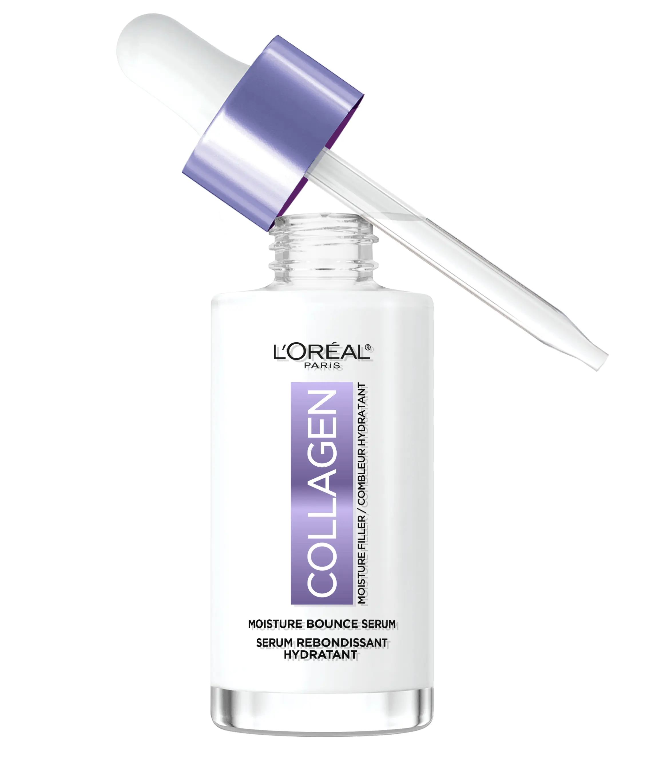 Collagen Moisture Bounce Serum, 72H Hydration, Pure Collagen, Glycerin, & Squalane for Bouncy & Radiant Skin, For All Skin Types, L’Oreal Paris Collagen Moisture Bounce Serum, 72H Hydration, Pure Collagen, Glycerin, & Squalane for Bouncy & Radiant Skin, For All Skin Types, L’Oreal Paris
