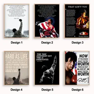 Know Your Worth Poster, Rocky Inspirational Wall Art Boxing Motivation Poster Man Cave Gym Room Decor