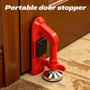 125db Portable Door Alarm, Wireless Loud Alert, No Tools Installation, Safe Finger-Proof Design, Ideal for Hotels, Apartments, Home Security