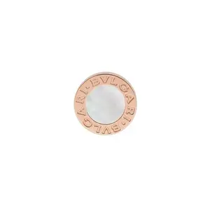 Pre-owned Bvlgari 18 kt rose gold stud earring with mother of pearl (a pair)