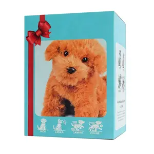 Lifelike Robotic Pup Plush Toy - Interactive Pet That Walks, Barks & Wags Tail, Cute Smart Toy for Kids & Adults,