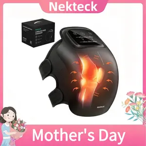 Nekteck Cordless Knee Massager with Heat & Red Light Therapy, 3 Heating Levels & 3 Vibration Modes, Electric for Knee Pain Relief & Women's Gift