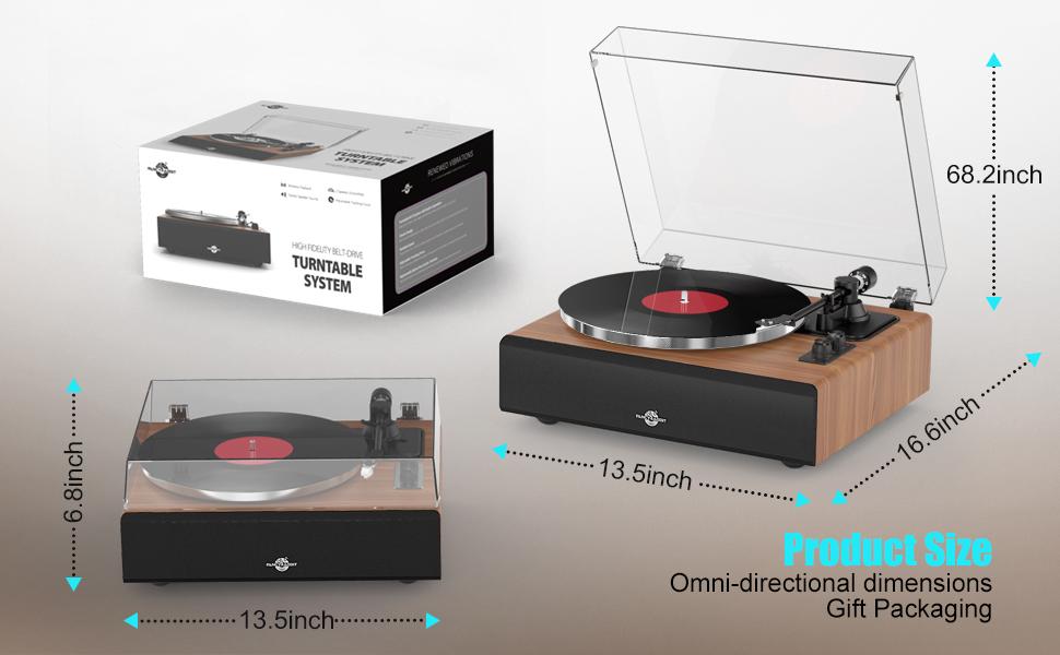 Record Player with Speaker, Vinyl Record Turntable with Magnetic Cartridge for Home Decoration and Entertainment, Vinyl Record Player Suitable for Christmas or Birthday Gift Record Player with Speaker, Vinyl Record Turntable with Magnetic Cartridge for Home Decoration and Entertainment, Vinyl Record Player Suitable for Christmas or Birthday Gift
