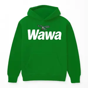 Eagles Wawa Philly Shorti Unisex Hoodie, Streetwear Crewneck Hoodie Trend, Oversized Comfort Fit, Casual Game Day Style