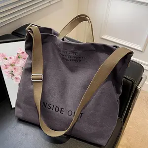 Fall Canvas Retro Crossbody Bag Men's and Women's Tote Bag Commuter Bag Student Shoulder Bag,Work Bag, Large Capacity Tote Bag Zipper Upgraded Perfect Gift