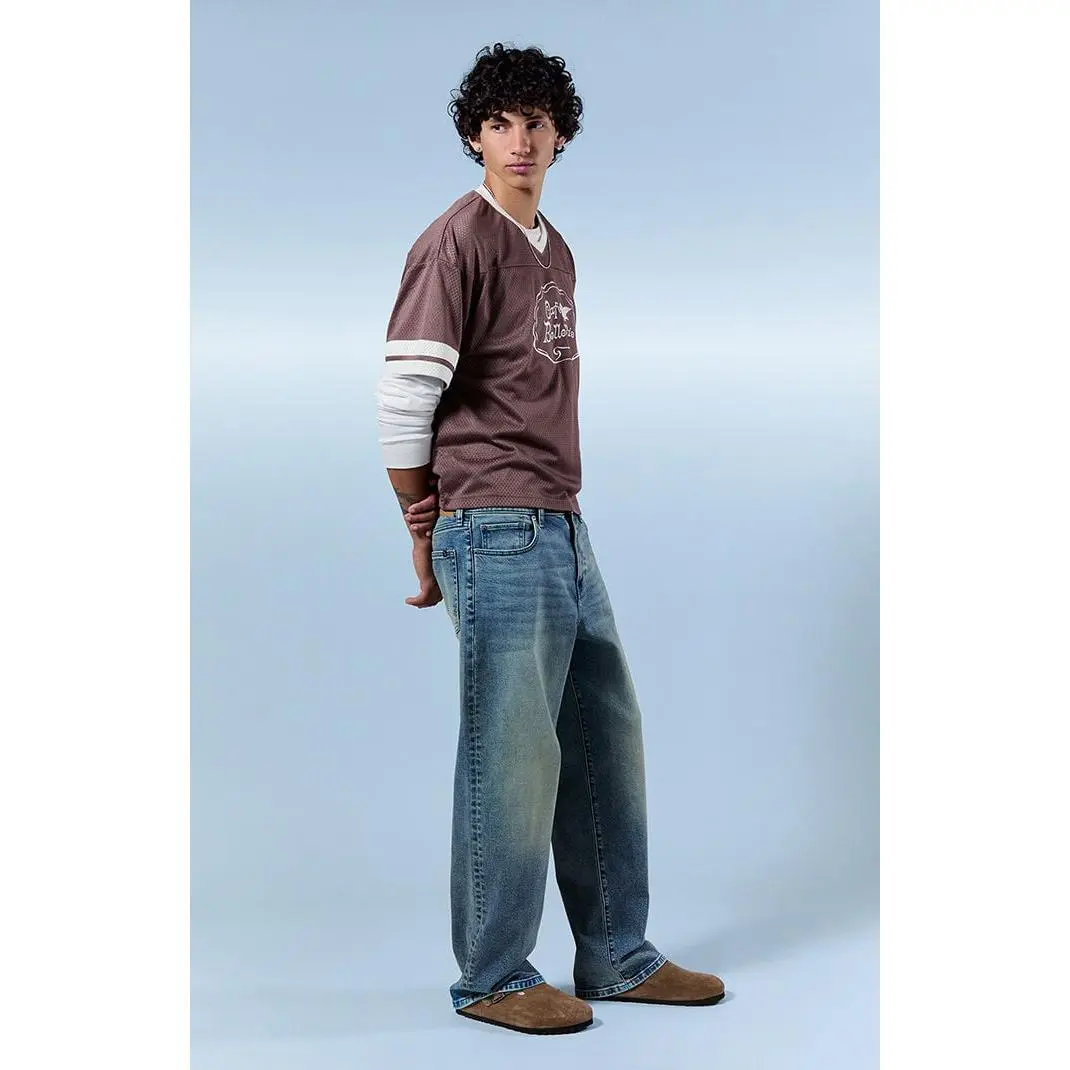 Pacsun Men's Dylan Baggy Jeans Stretch Light Blue Pacsun Men's Dylan Baggy Jeans Stretch Light Blue