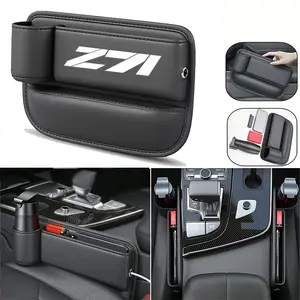 Chevrolet Z71 Car Seat Gap Storage Box, PU Leather Material, Multi-Functional Design, Easy Clean & Durable, Ideal for Car Interiors