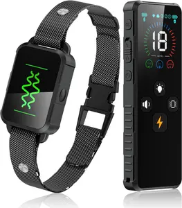 2-in-1 Dog Shock Collar - Dog Training Collar with Remote 2000FT, Rechargeable Smart Anti Barking Collar, IP67 Waterproof E-Collar with 8 Adjustable Sensitivity for All Breeds