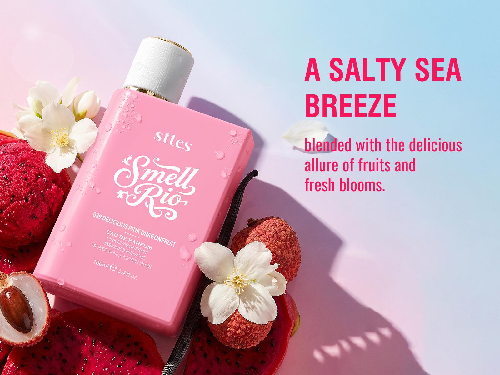 sttes 08# Smell Rio - Delicious Pink Dragonfruit EDP | Exquisite Tropical Fruit & Ocean Breeze Scent for Women, 100ml (3.4 fl.oz.) sttes 08# Smell Rio - Delicious Pink Dragonfruit EDP | Exquisite Tropical Fruit & Ocean Breeze Scent for Women, 100ml (3.4 fl.oz.)