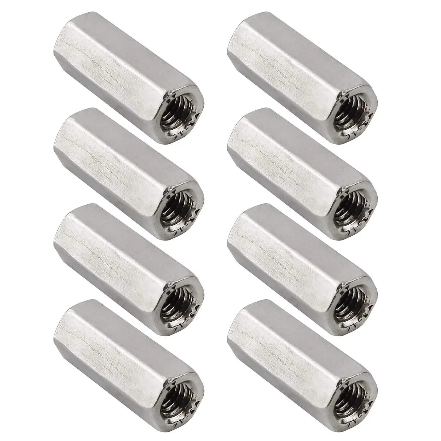 Hex Coupling Nut M6 x 1.0-Pitch 30mm, 8-Pack