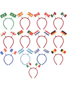 World Cup Football Country Flags Hairbands Headwear, Fan Party Supplies Photo Props, Usa Mexico Canada Soccer Accessories, Party Event Props
