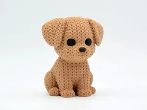Crochet-Style Puppy Figurine for Dog Lovers home