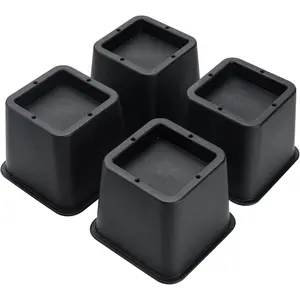 Bed Risers 3 Inch Heavy Duty 4 Pack Under Bed Storage Furniture Risers for Bed Sofa Chair Table Desk Legs Supports Up to 2000 lbs
