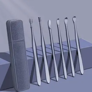 Ear Scoop Six-piece Set, ABS eco-friendly plastic is easy to clean and store, Ear Cleaning Special Set, Portable Popular, Multiple Models, Suitable For All Kinds Of People, Hard Material, High Quality