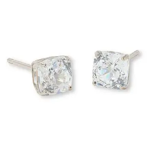 Radiance by Absolute™ 10K Gold 1ctw 100-Facet Princess Stud Earrings