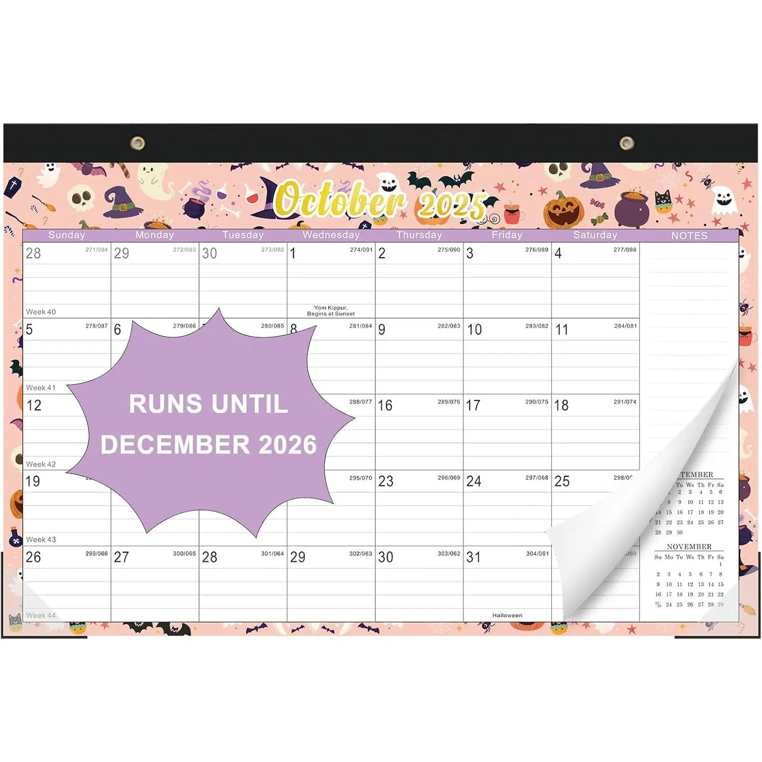 Desk Calendar 2025 - 2026, Monthly Calendar 2026, 18-Month School Year Calendar, July 2025 to December 2026, Monthly Large Desktop/Wall Calendar for Teacher with Corner Protectors 17" X 12" (Desk Calendar Seasons, 17x12 inches)
