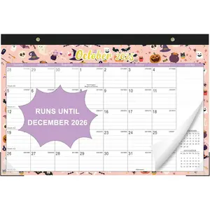 Desk Calendar 2025 - 2026, Monthly Calendar 2026, 18-Month School Year Calendar, July 2025 to December 2026, Monthly Large Desktop/Wall Calendar for Teacher with Corner Protectors 17" X 12" (Desk Calendar Seasons, 17x12 inches)