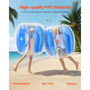 VEVOR Inflatable Bumper Balls 2 - Pack, 4FT/1.2M Body Sumo Ball, Durable Thick PVC Human Hamster Bubble Knocker for Outdoor Sports Team Gaming Play, Bopper Toy for Garden Yard Park, Red BlueVEVOR Super Brand Day