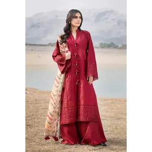 3PC Embroidered stitched Lawn Suit | KSE-3812