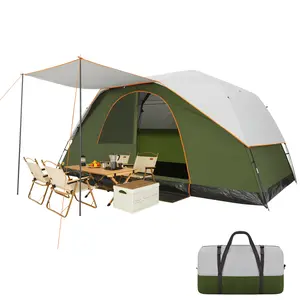 10-12 Person Camping Tents with Rainfly, Tent for Camping with Storage Pockets, Waterproof Camp Tent with Mesh Windows, Family Camping Tent For Traveling Hiking