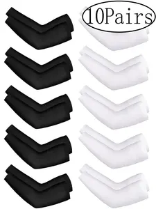 10Pairs-Sun Protection Ice Sleeves Summer Gloves Outdoor Sports Arm Sleeves Arm Sleeve Outdoor Cycling UV Protection Driving Cool Unisex
