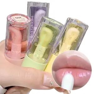 Set of 4, moisturizing and enhancing full lips, nourishing lip essence oil, hydrating and plumping serum, lightweight and non-sticky, leaving lips glossy, soft, smooth, and crystal clear, perfect for Christmas, Halloween, and Thanksgiving gifts Lipgloss