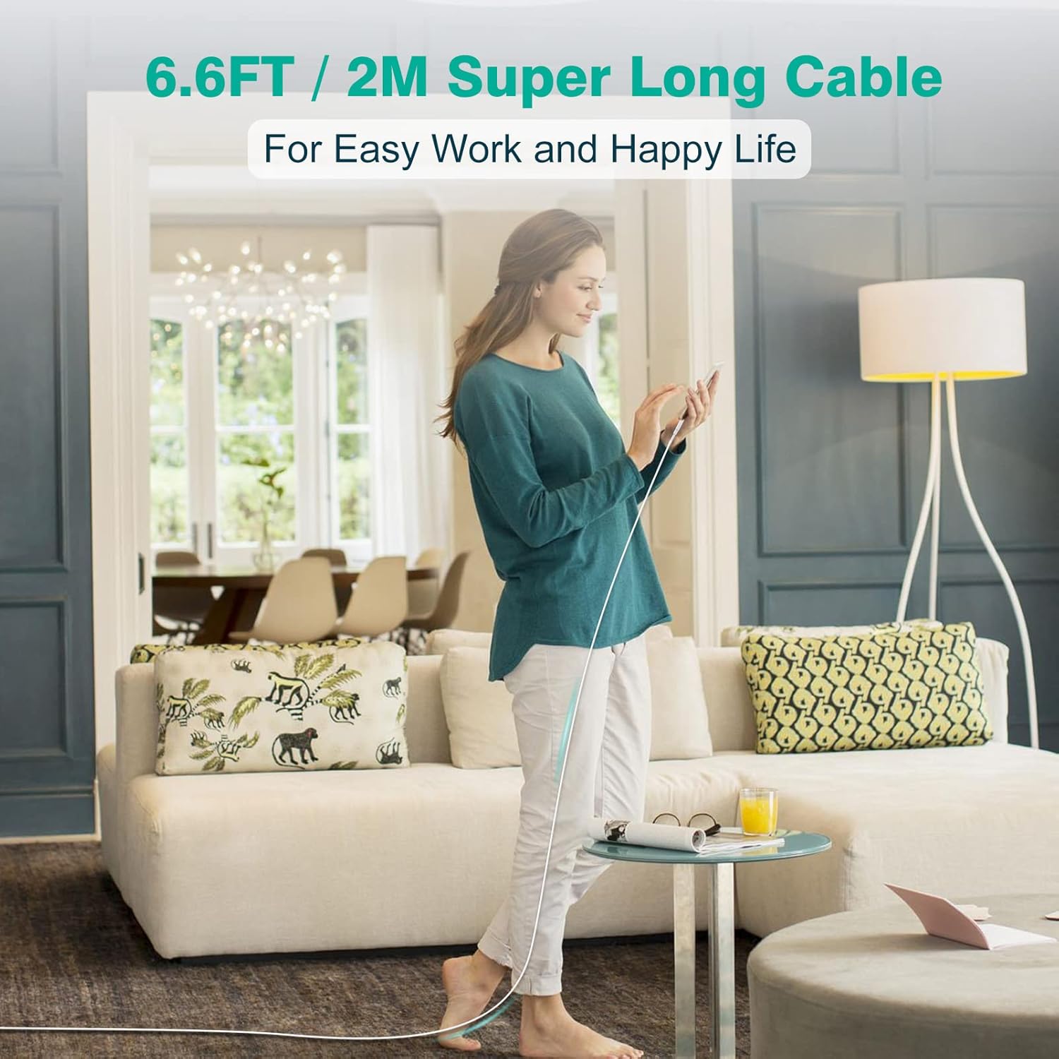 2 PCS USB C to USB C Cable for MacBook Air MacBook Pro Charger, iPad Pro 13 12.9 11 inch, iPad Air 5 4, Mini 6, iPhone 17 16 15 Pro Max, Pixel, USBC Type C Fast Charging Cord 6.6FT