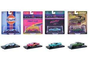 "Auto-Drivers" Set of 4 pieces in Blister Packs Release S07 Limited Edition to 7500 pcs 1/64 Diecast Model Cars by M2 Machines