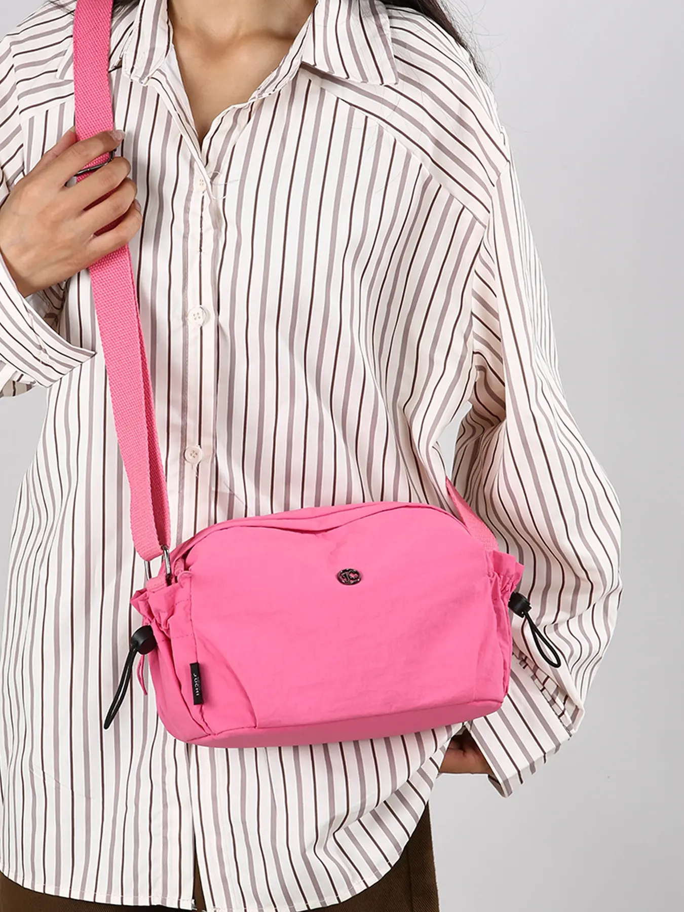 Women's Single Shoulder Casual Crossbody Bag, Crossbody Purse, Solid Color, Adjustable Strap, Zipper Closure, Fashionable & Versatile Design, Ideal for Daily Use