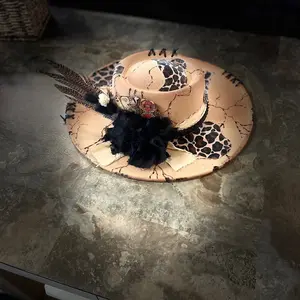Custom wide brim fedora
