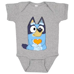 Bluey Animated Character Design Baby & Toddler Baby Rib Bodysuit Soft, Comfortable Cotton, Snap Closure, CPSIA Compliant
