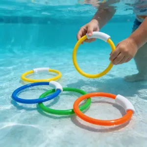 4pcs Colorful Pool Floaties - Fun Water Toys for Kids - Bright Yellow, Blue, Green, Orange - Perfect for Summer Fun in the Pool