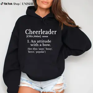 Stylish 100% Cheerleader Definition Hoodie – Gift for Girls Who Cheer