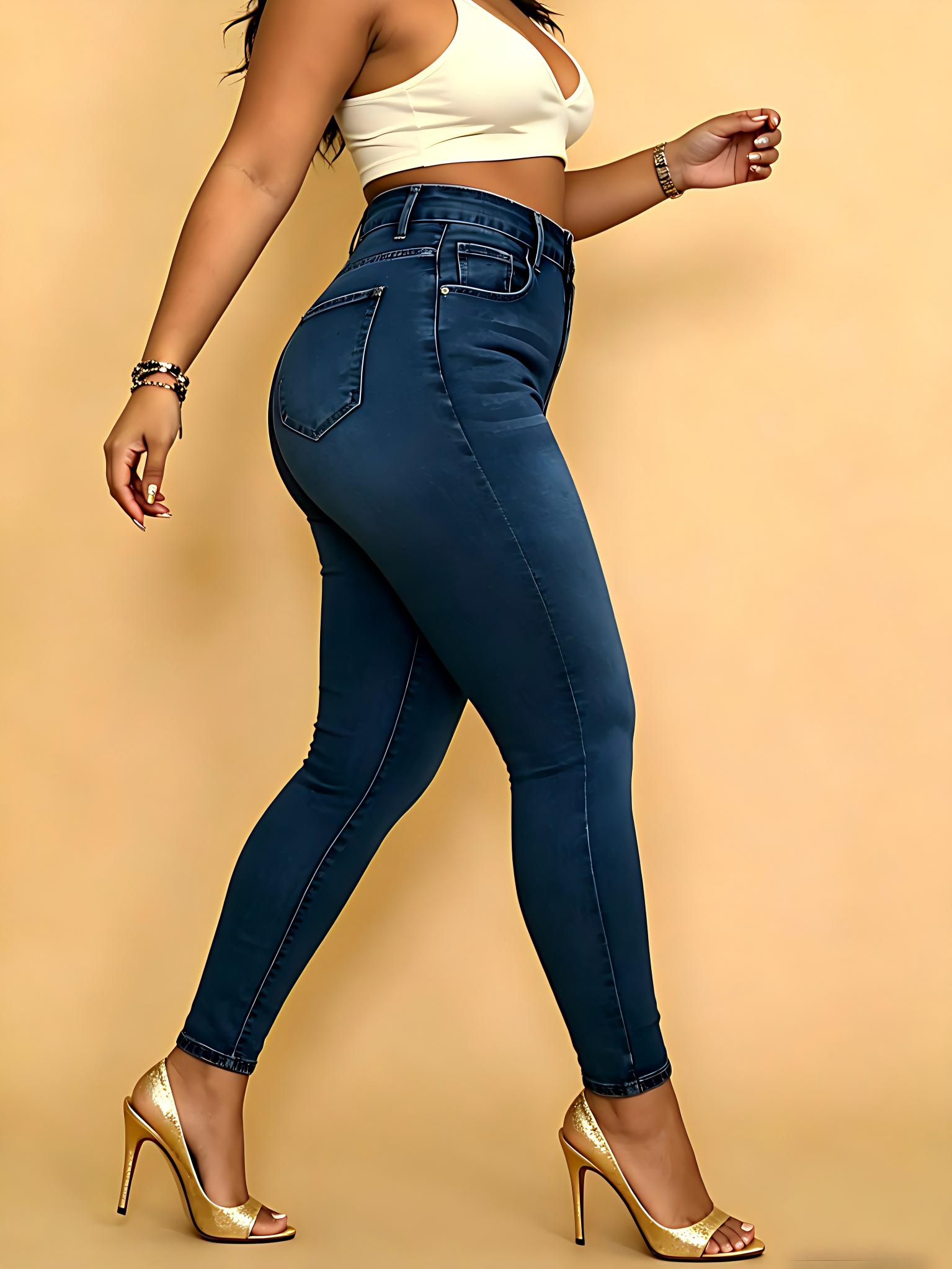 women's jean high waist jeans women  butt lift stretchy tummy control hourglass figure casual pants for women stretchy slim fit jean for women  denim trousers 2026 fasion Bottom
