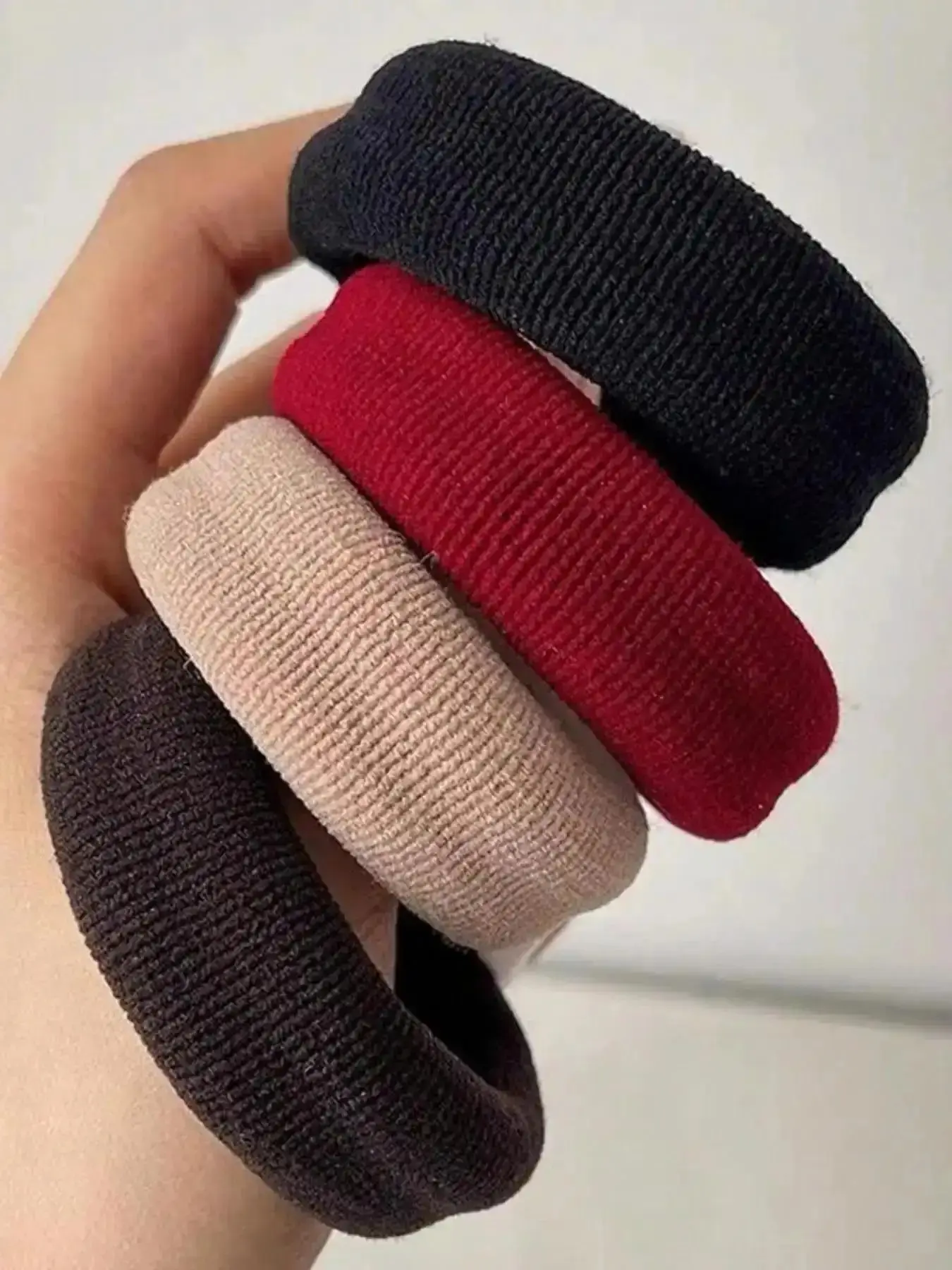 2026 New Model Solid Color Hair Tie, High Stretch Casual Simple Elastic Accessories for Women Girls, Ponytails, Minimalist Headwear Suitable Thick Band, Ponytail Holders Sophisticated Stylish Classy Charming Refined