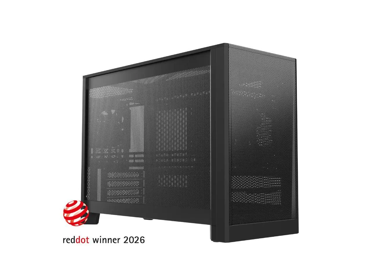 MONTECH TEN 22.7L Micro ATX PC Case, High Airflow Modular Mesh Chassis for Air, Liquid, or SFF Builds, 360mm Radiator Support, Includes Rear Fan, Black (TENB)
