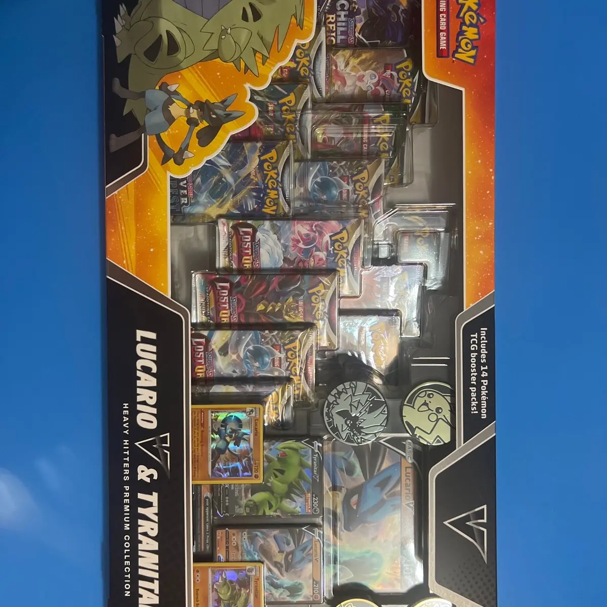 Pokemon TCG Lucario V & Tyranitar V Heavy Hitters Premium Collection x10 Boxes - TikTok Shop Pokemon TCG Lucario V & Tyranitar V Heavy Hitters Premium Collection x10 Boxes - TikTok Shop