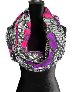 African Print Infinity Scarf & Head Wrap