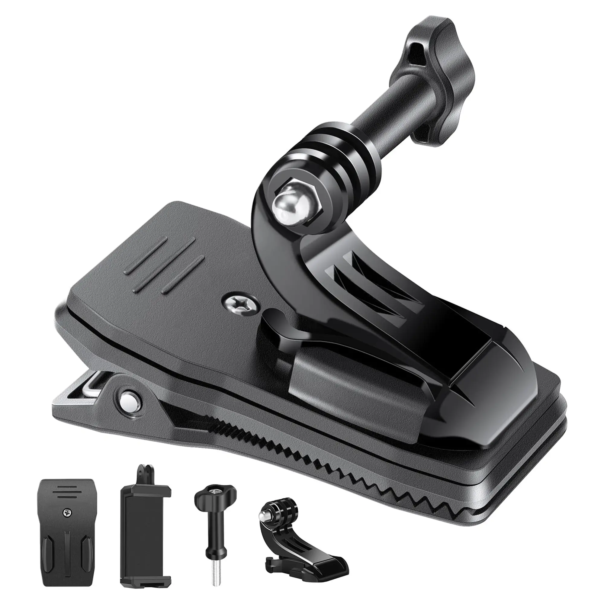 360° Rotation Backpack Strap Quick Clip Mount Camera Accessory, Compatible with Hero 13/12/11/10/9/8/7/6/5/4, Dji Osmo Action 5 Pro/4/3, Wearable Action Cam