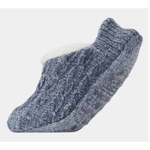 MeMoi Women's Classic Cable Knit Chenille Non-Skid Slipper