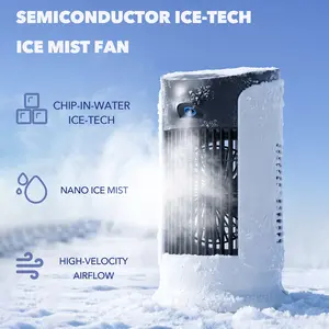 Plug-in ice mist fan | Semiconductor cooling chip |Adjustable ice mist size | Lightweight and portable |Suitable for kitchen, outdoors, and RV use