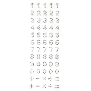 Wrapables Numbers Adhesive Rhinestones